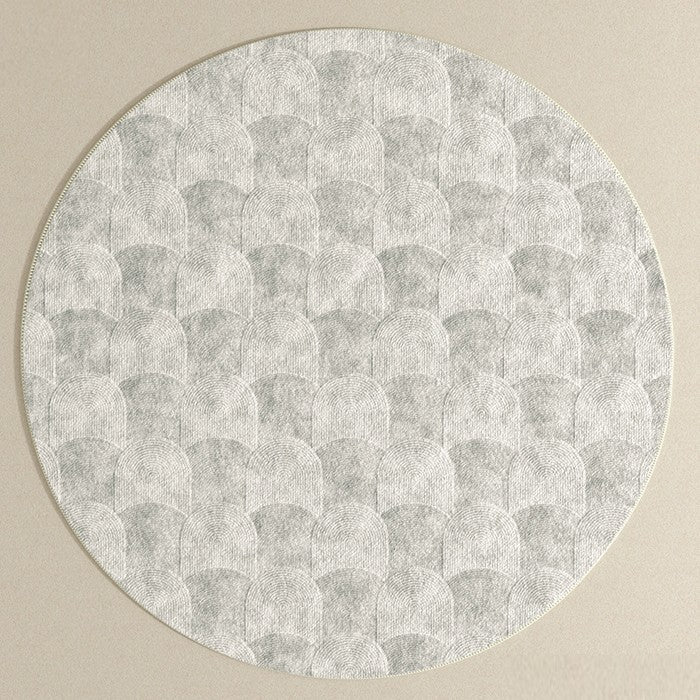 Contemporary Area Rugs for Bedroom, Round Area Rug for Dining Room, Coffee Table Rugs, Circular Modern Area Rug, Large Rugs for Living Room-Silvia Home Craft