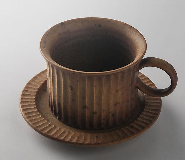 Blue Pottery Coffee Cups, Cappuccino Coffee Mug, Latte Coffee Cup, Blue Tea Cup, Ceramic Coffee Cup, Coffee Cup and Saucer Set-Silvia Home Craft