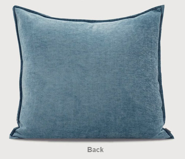 Large Modern Square Throw Pillows for Couch, Blue Modern Sofa Pillow, Blue Decorative Pillow, Simple Throw Pillow for Interior Design-Silvia Home Craft