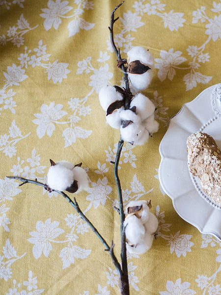 Cotton Branch, Table Centerpiece, Spring Artificial Floral for Dining Room, Bedroom Flower Arrangement Ideas, Simple Modern Flower Arrangement Ideas for Home Decoration-Silvia Home Craft