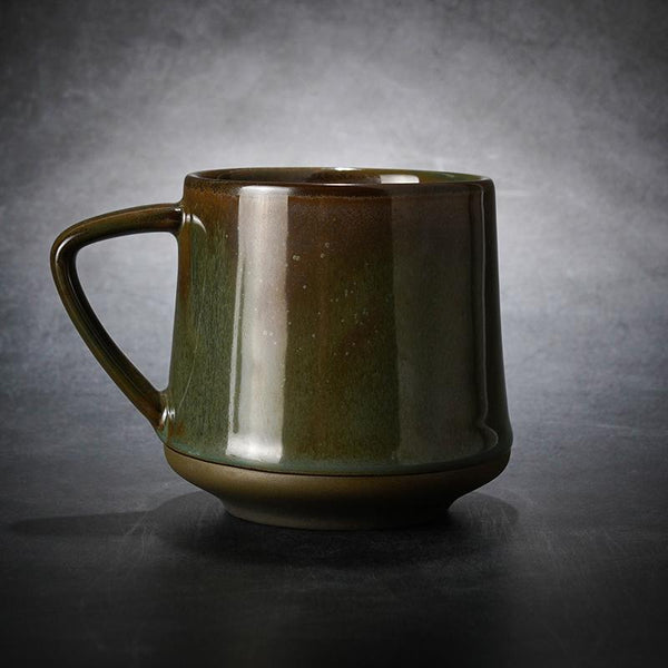 Large Pottery Coffee Cup, Ceramic Coffee Mug, Latte Coffee Cup, Large Tea Cup, Handmade Coffee Cup-Silvia Home Craft