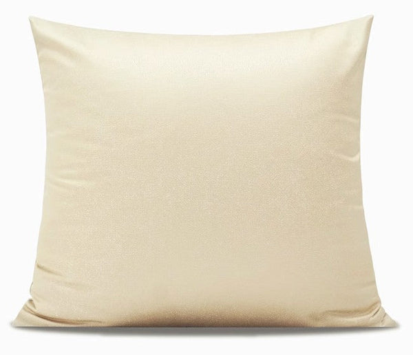 Golden Color Throw Pillow for Interior Design, Modern Decorative Throw Pillows, Modern Sofa Pillows, Contemporary Square Modern Throw Pillows for Couch-Silvia Home Craft