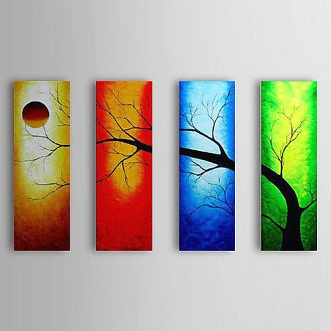 Bedroom Wall Paintings, Tree Painting, Moon Painting, Acrylic Painting Landscape, Bedroom Acrylic Paintings, Landscape Canvas Painting-Silvia Home Craft