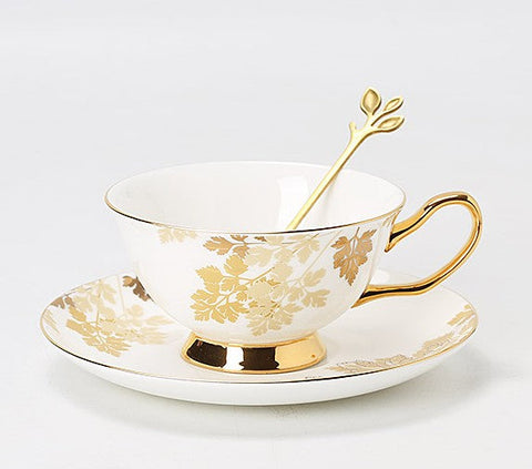 Beautiful British Tea Cups, Traditional English Tea Cups and Saucers, Bone China Porcelain Tea Cup Set, Elegant Ceramic Coffee Cups-Silvia Home Craft