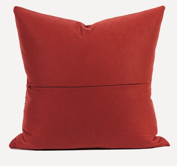Modern Throw Pillows, Decorative Throw Pillow for Couch, Red Modern Sofa Pillows, Decorative Throw Pillows for Living Room Couch, Large Square Pillows-Silvia Home Craft