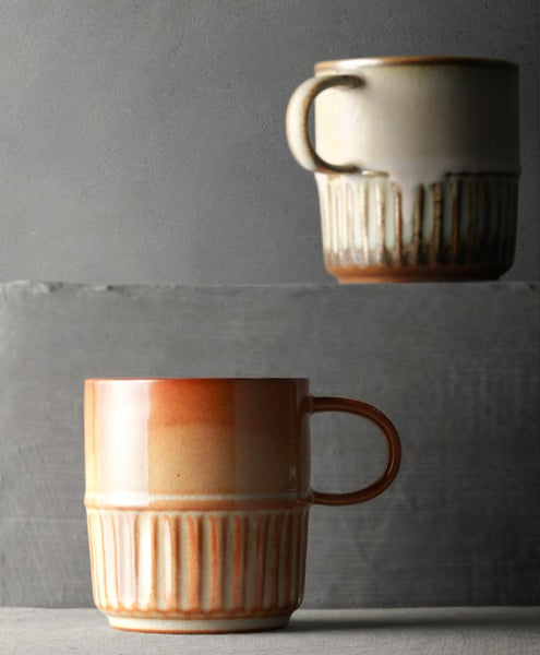 Handmade Ceramic Coffee Mug, Large Capacity Coffee Cup, Large Pottery Coffee Cup, Large Tea Cup-Silvia Home Craft
