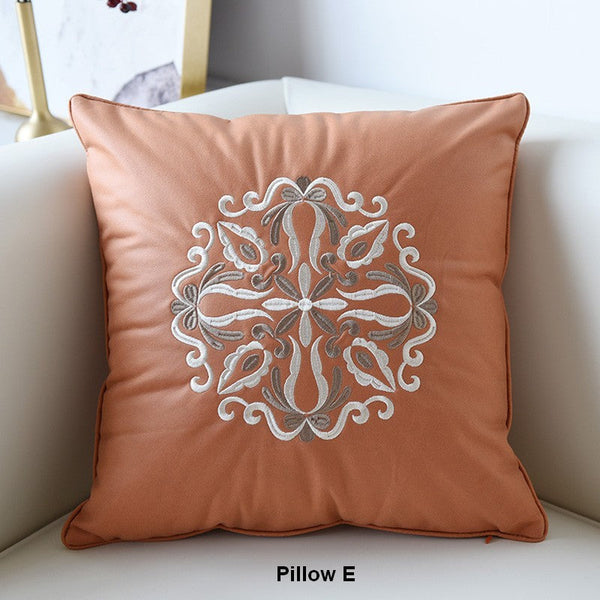 Decorative Flower Pattern Throw Pillows for Couch, Modern Throw Pillows, Contemporary Decorative Pillows, Modern Sofa Pillows-Silvia Home Craft