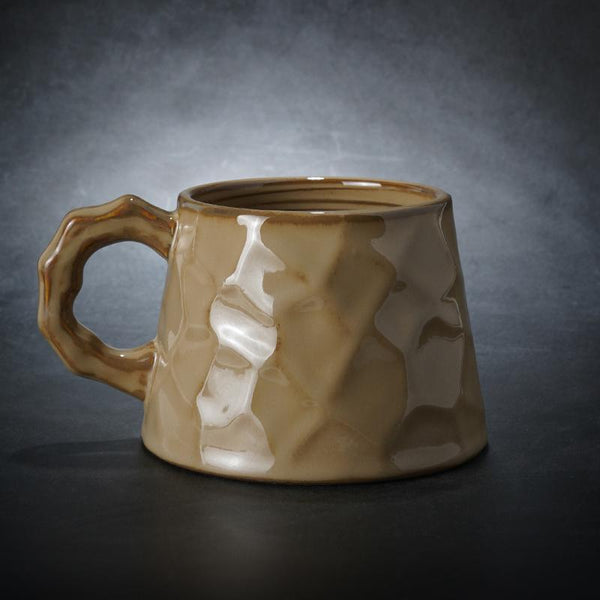 White Ceramic Coffee Mug, Large Capacity Coffee Cups, Large Tea Cup, Large Handmade Pottery Coffee Cup, Black Coffee Cup-Silvia Home Craft
