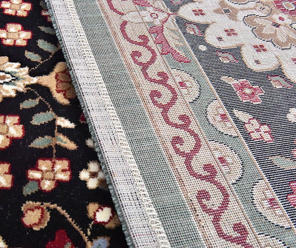 Large Oriental Floor Carpets under Dining Room Table, Luxury Thick and Soft Green Rugs for Living Room, Large Royal Flower Pattern Floor Rugs in Bedroom-Silvia Home Craft