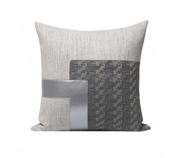 Large Decorative Modern Sofa Pillows, Modern Throw Pillows for Couch, Large Gray Modern Pillows, Modern Simple Throw Pillows for Living Room-Silvia Home Craft