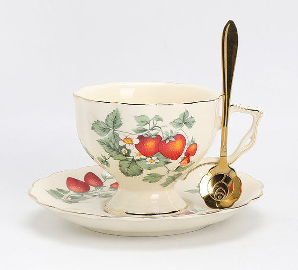 Beautiful British Tea Cups, Bone China Porcelain Tea Cup Set, Traditional English Tea Cups and Saucers, Unique Ceramic Coffee Cups-Silvia Home Craft