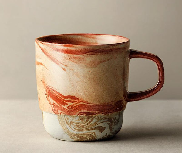 Large Handmade Pottery Coffee Cup, Large Tea Cup, Ceramic Coffee Mug, Large Capacity Coffee Cup-Silvia Home Craft