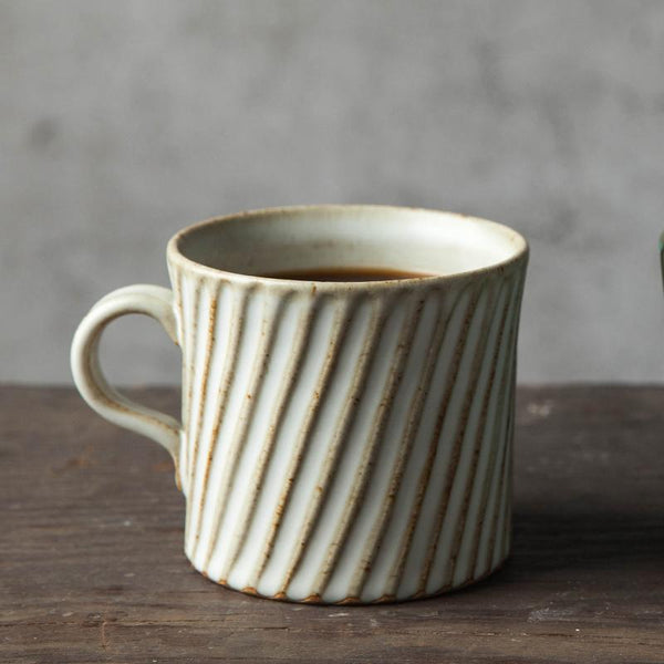 Handmade Pottery Coffee Cup, Cappuccino Coffee Mug, Large Capacity Coffee Cup, Pottery Tea Cup-Silvia Home Craft