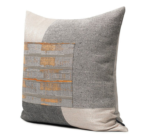 Large Gray Modern Pillows, Modern Simple Throw Pillows, Decorative Modern Sofa Pillows, Modern Throw Pillows for Couch-Silvia Home Craft