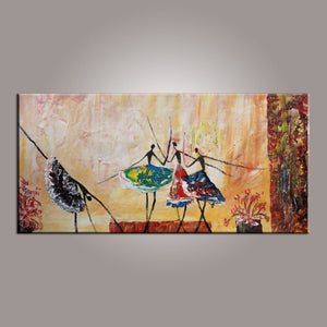 Canvas Painting, Large Art, Ballet Dancer Art, Abstract Painting, Abstract Art, Wall Art, Wall Hanging, Bedroom Wall Art, Modern Art, Painting for Sale-Silvia Home Craft