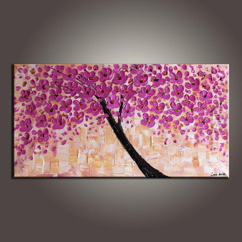 Contemporary Art, Art Painting, Flower Art, Modern Art, Abstract Art Painting, Canvas Wall Art, Living Room Wall Art, Canvas Art-Silvia Home Craft