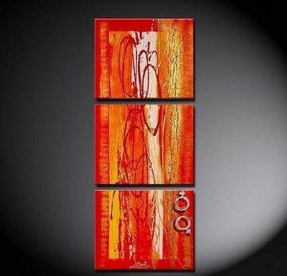 Canvas Art, Abstract Art, Abstract Oil Painting, Kitchen Wall Art, Modern Art, 3 Panel Painting, Abstract Painting-Silvia Home Craft