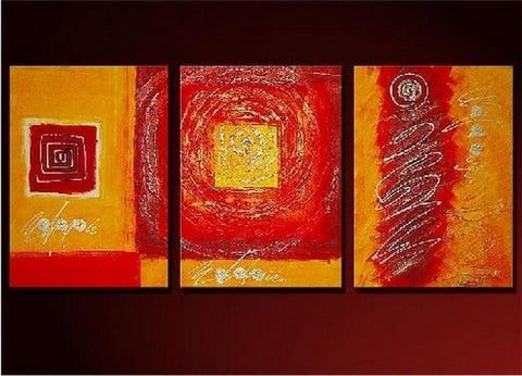 Modern Art, 3 Panel Painting, Large Art, Large Painting, Abstract Oil Painting, Kitchen Wall Art, Abstract Painting-Silvia Home Craft