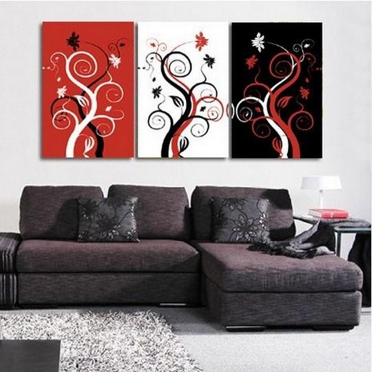 Tree of Life Painting, Abstract Art, Canvas Painting, Abstract Oil Painting, Living Room Art, 3 Piece Canvas Art, Abstract Painting, Acrylic Art-Silvia Home Craft