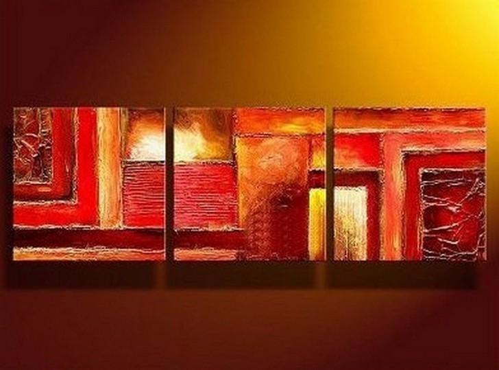 Canvas Painting, Wall Art, Red Art, Abstract Art, Abstract Painting, Large Oil Painting, Living Room Wall Art, Modern Art, 3 Piece Wall Art, Huge Painting-Silvia Home Craft