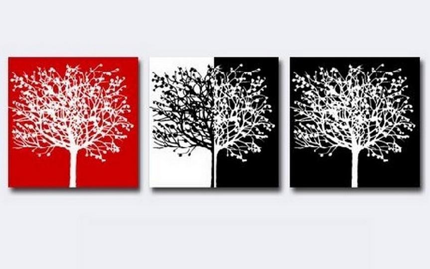 Tree of Life Painting, Abstract Art, Canvas Painting, Living Room Wall Art, Modern Art, 3 Piece Wall Art, Huge Art-Silvia Home Craft