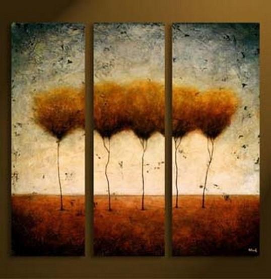 Tree of Life Painting, Abstract Art, Canvas Painting, Abstract Painting, Acrylic Art, 3 Piece Canvas Art-Silvia Home Craft