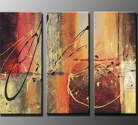 Canvas Painting, Abtract Lines, Bedroom Wall Art, Canvas Painting, Abstract Art, Abstract Painting, Acrylic Art, 3 Piece Wall Art, Canvas Art-Silvia Home Craft