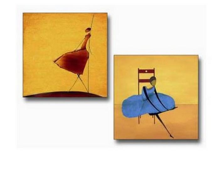 Dining Room Wall Art, Canvas Painting, Ballet Dancer Art, Abstract Art, Abstract Painting, Modern Art, Hand Painted Art-Silvia Home Craft