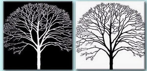 Tree Painting, Black and White Art, Abstract Art, Abstract Painting, Wall Art, Wall Hanging, Dining Room Wall Art, Modern Art, Hand Painted Art-Silvia Home Craft