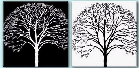 Tree Painting, Black and White Art, Abstract Art, Abstract Painting, Wall Art, Wall Hanging, Dining Room Wall Art, Modern Art, Hand Painted Art-Silvia Home Craft