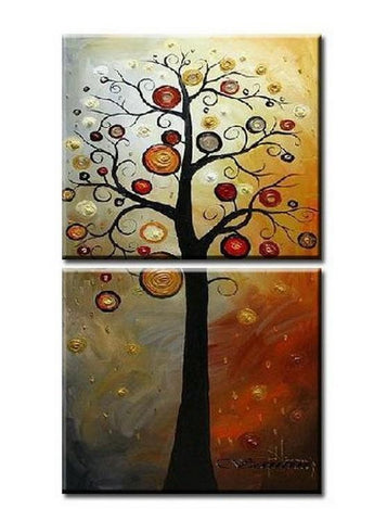 Colorful Tree, Heavy Texture Art, Abstract Art Painting, Wall Art, Wall Hanging, Hand Painted Art, Tree of Life Painting-Silvia Home Craft