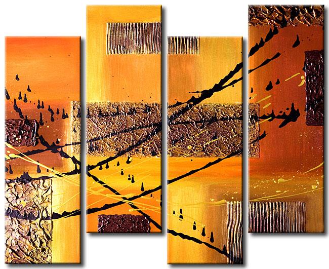Large Canvas Art for Living Room, Abstract Canvas Painting, Abstract Painting for Sale, 4 Piece Wall Art, Large Abstract Wall Art Paintings-Silvia Home Craft