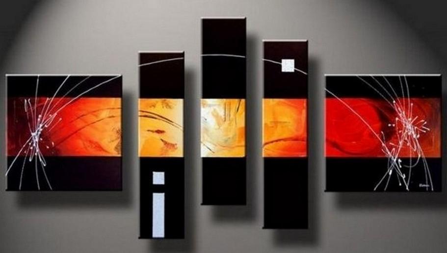 Black Abstract Painting, Contemporary Art, Living Room Wall Decor, Art on Canvas, Extra Large Painting, Abstract Painting-Silvia Home Craft