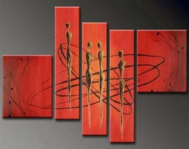 Living Room Wall Decor, Red Abstract Painting, Contemporary Art, Art on Canvas, Extra Large Painting, Canvas Wall Art, Abstract Painting-Silvia Home Craft