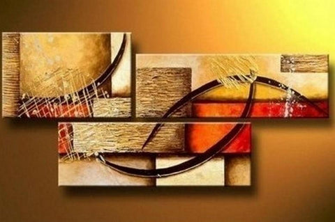 Canvas Painting, Wall Art, Large Painting, Living Room Wall Art, Modern Art, 3 Piece Wall Art, Abstract Painting, Home Art Decor-Silvia Home Craft