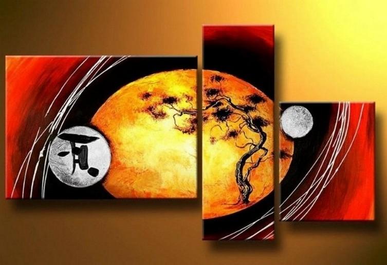 Tree of Life Painting, Dining Room Wall Art Paintings, Hand Painted Canvas Art, Modern Art on Canvas, Landscape Canvas Painting-Silvia Home Craft