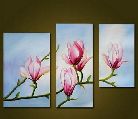 Canvas Art, Wall Art Decor, Floral Art Painting, Dining Room Wall Art, Art on Canvas, Modern Art, Flower Painting-Silvia Home Craft