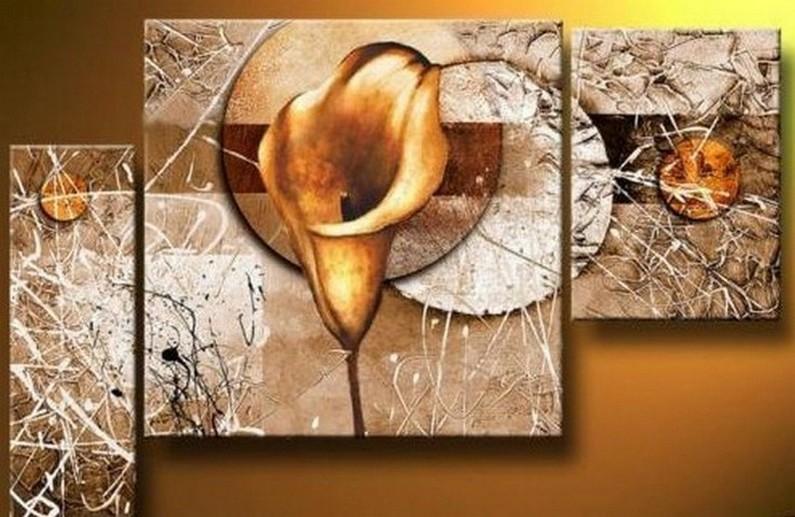 Floral Art Painting, Canvas Art, Wall Art Decor, Dining Room Wall Art, Art on Canvas, Abstract Art, Flower Painting-Silvia Home Craft