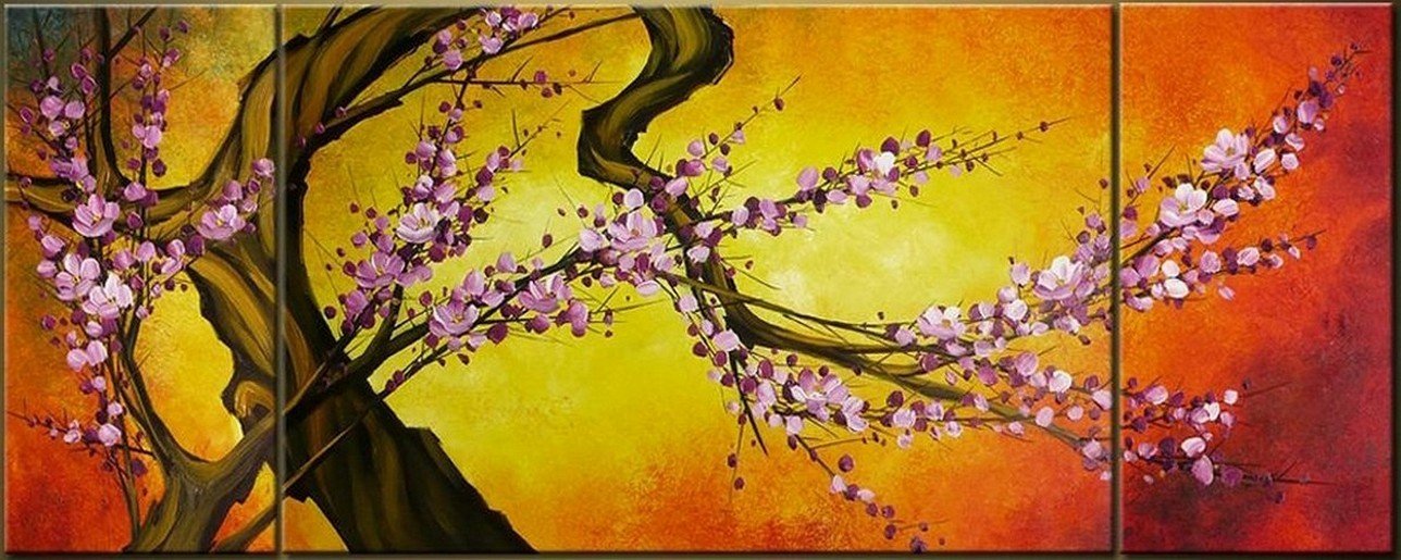Flower Painting, Floral Art Painting, Abstract Art, Extra Large Art, Canvas Art, Wall Art Decor, Bedroom Wall Art, Art on Canvas-Silvia Home Craft