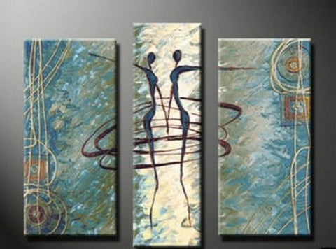 Abstract Painting, Dancing Figure Abstract Art, Living Room Wall Art, Modern Art, Living Room Wall Art, Painting for Sale-Silvia Home Craft