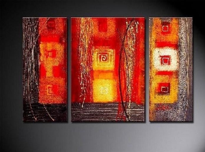 Red Abstract Painting, Bedroom Wall Art, Large Painting, Living Room Wall Art, Modern Art, Abstract Painting, Art on Canvas-Silvia Home Craft