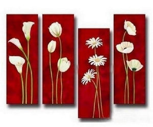 Flower Canvas Painting, Flower Abstract Painting, Large Wall Painting, Bedroom Wall Art Paintings, Modern Art, Extra Large Wall Art on Canvas-Silvia Home Craft
