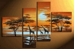 African Painting, Abstract Art, Sunset Painting, Extra Large Painting, Living Room Wall Art, Modern Art, Extra Large Wall Art, Contemporary Art, Modern Art Painting-Silvia Home Craft