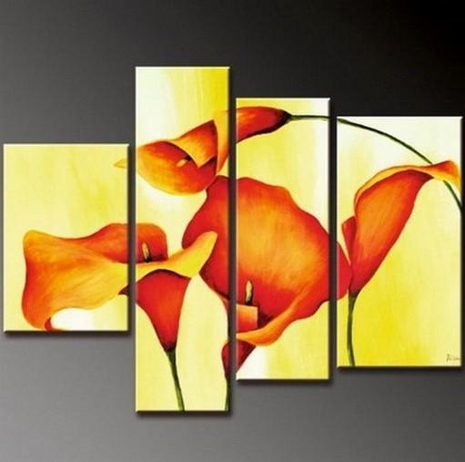 Abstract Painting, Bedroom Wall Art, Large Painting, Abstract Art, Calla Lily Flower Painting, Modern Art, Wall Art, Contemporary Art, Modern Art-Silvia Home Craft