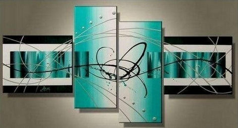 Green Abstract Art, Buy Huge Paintings, Extra Large Painting on Canvas, Living Room Wall Art Idieas, Modern Paintings for Sale, Extra Large Wall Art-Silvia Home Craft