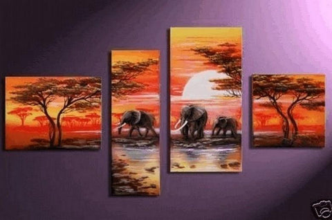 Canvas Wall Art, African Painting, Extra Large Painting, Abstract Painting, Living Room Wall Decor, Contemporary Art, Art on Canvas-Silvia Home Craft