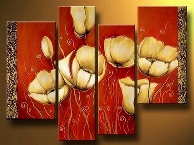 Lotus Flower Art, Abstract Painting, Dining Room Wall Art, Large Painting, Abstract Art, Calla Lily Flower Painting, Modern Wall Art, Contemporary Art-Silvia Home Craft