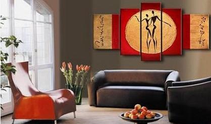 Wall Art, Dancing Figure Painting, Modern Art, Canvas Art, 5 Piece Canvas Art, Abstract Art, Canvas Painting, Art Painting, Contemporary Art-Silvia Home Craft