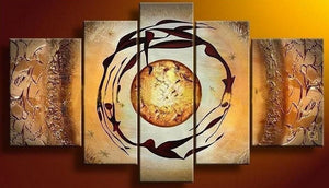Modern Art, Canvas Art, 5 Piece Canvas Art, Abstract Art, Canvas Painting, Wall Art, Dancing Figure Painting-Silvia Home Craft
