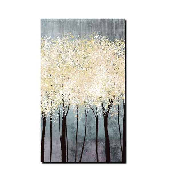 Acrylic Abstract Painting, Tree Paintings, Large Painting on Canvas, Living Room Wall Art Paintings, Buy Paintings Online, Acrylic Painting for Sale-Silvia Home Craft